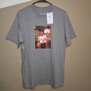 Jordan Men's Heather Gray Michael Jordan Photo T-Shirt HJ2354-091 Size Medium